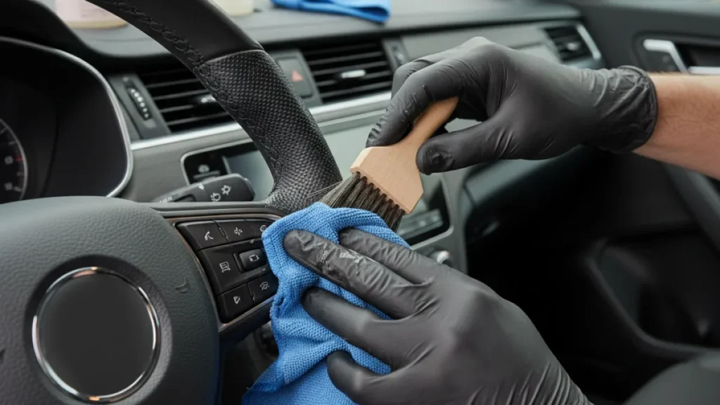 Come pulire volante auto in plastica sporco - Pulire